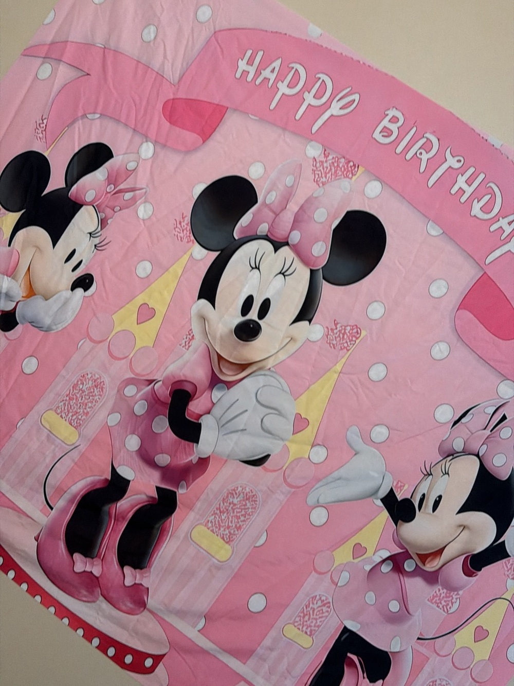 Disney Minnie Mouse Pink Birthday Party Backdrop